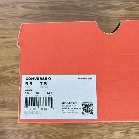 Converse Chuck 70 Plus Hi Top Platform Sz 7.5 Women Shoes Orange Sneaker A06432C - Picture 9 of 12